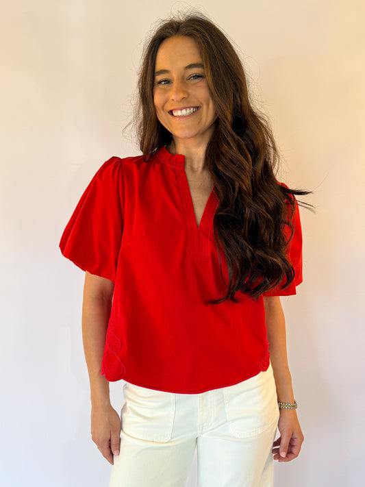 THE ALLISON TOP-RED