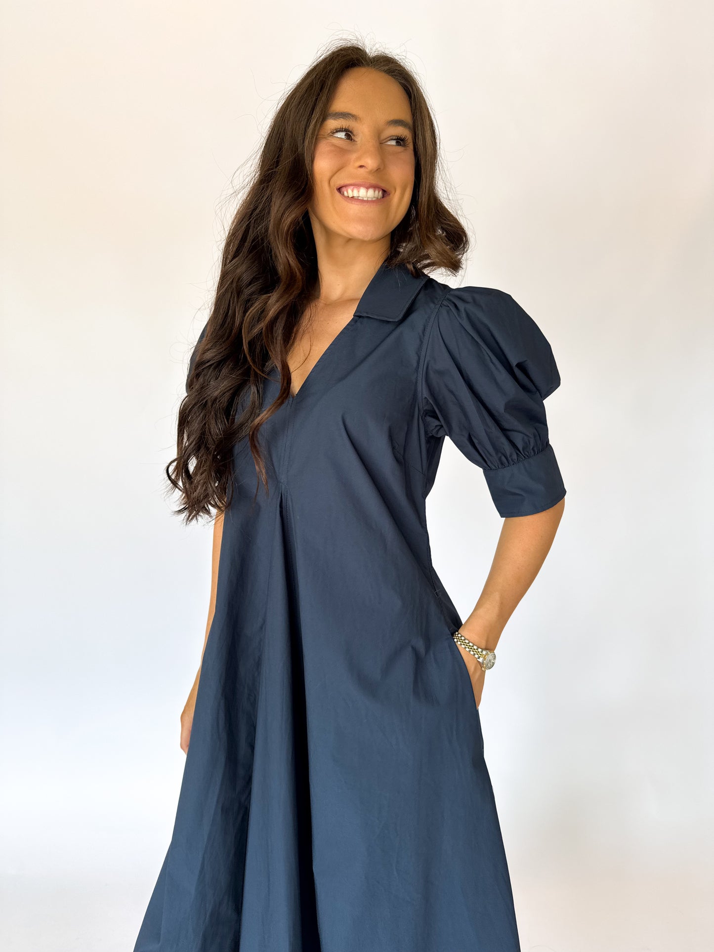THE LAUREL DRESS - NAVY