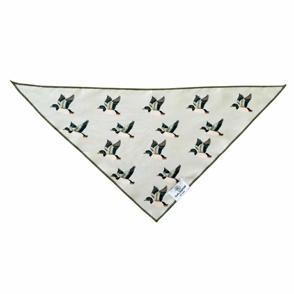 Mallard Duck Dog Bandana: S/M
