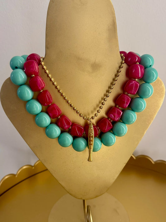 Turquoise Beaded Necklace