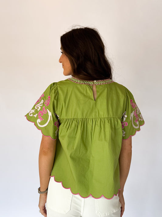 THE STELLA TOP - GREEN